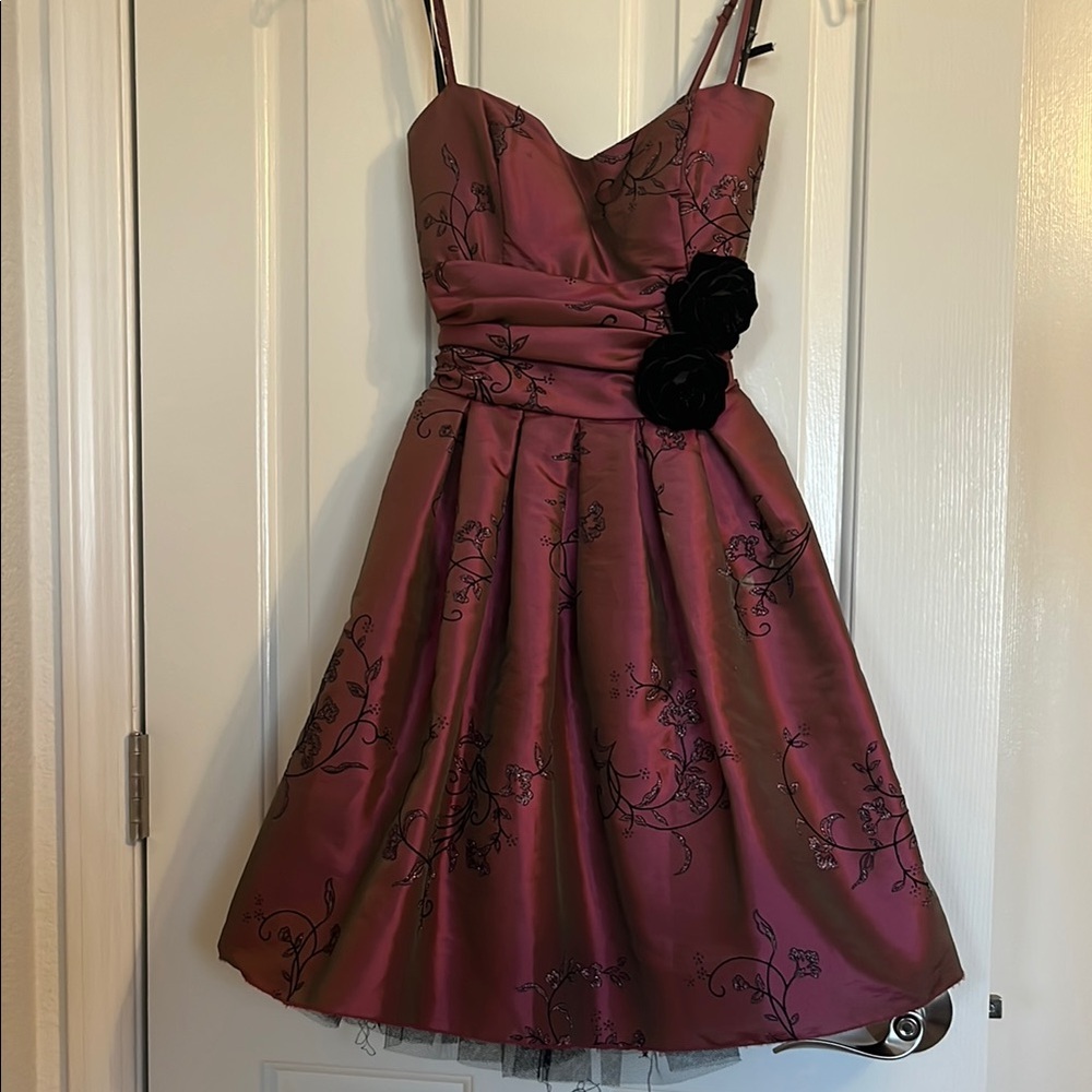 Elegant Pink Floral Dress